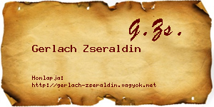 Gerlach Zseraldin névjegykártya